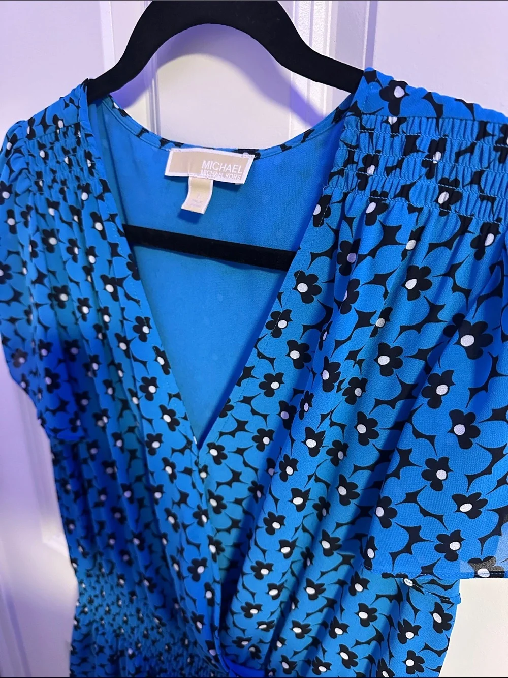 Michael Kors Blue Floral Mini Dress
